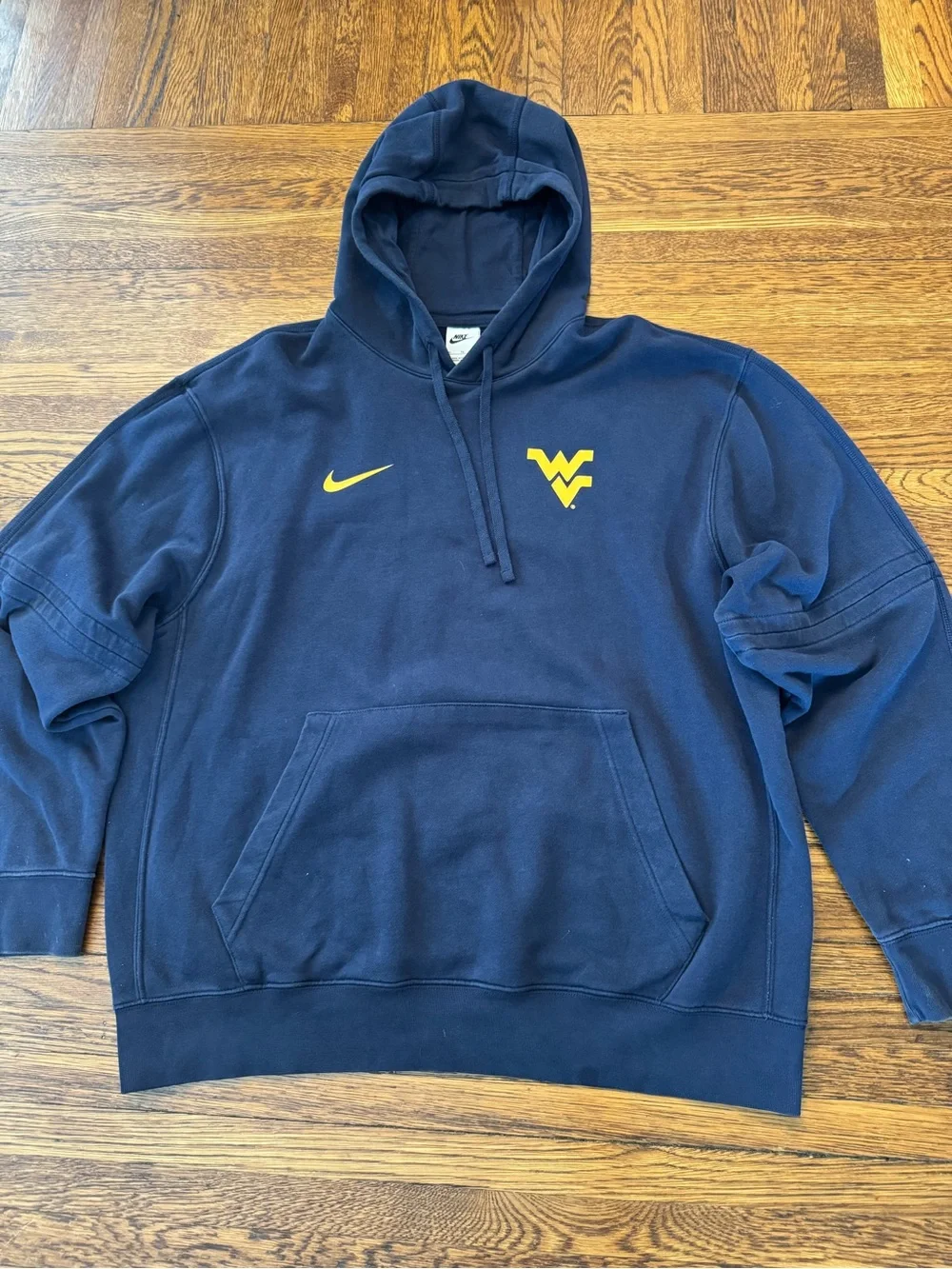 WEST VIRGINIA MOUNTAINEERS 1990s early 2000s Nike Navy Pullover Hoodie